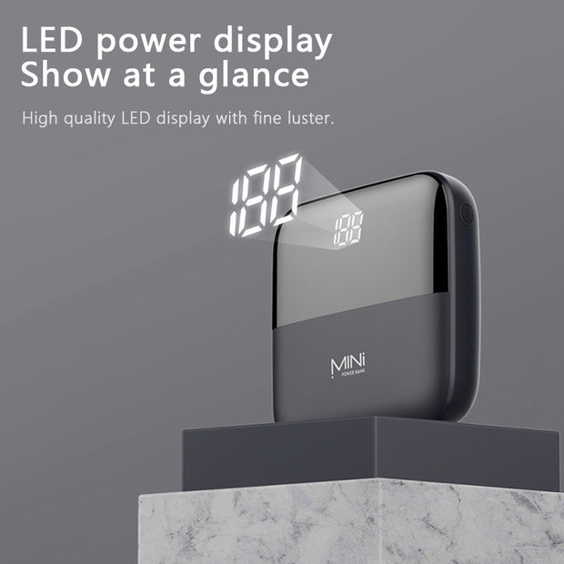 Mini Power Bank 10000mAh – Puissance de poche, recharge rapide