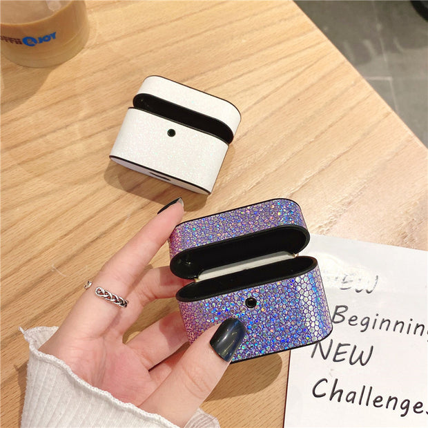 Coque Luxe Brillante pour AirPods – Motif Écailles Glamour | Compatible Apple