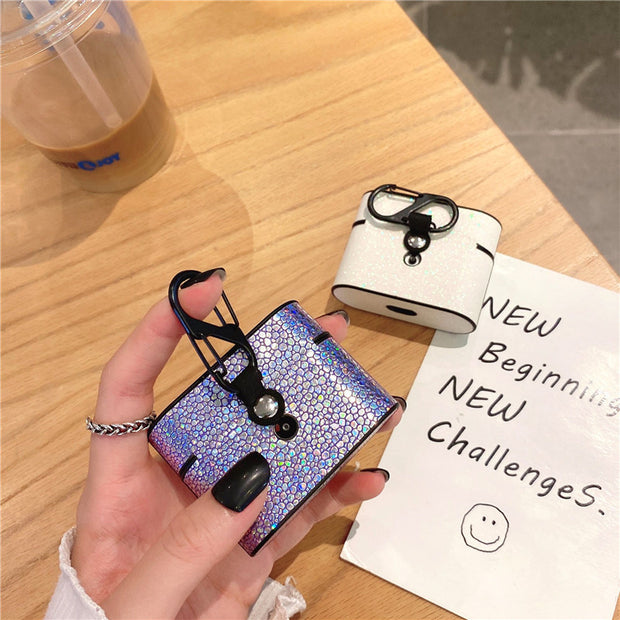 Coque Luxe Brillante pour AirPods – Motif Écailles Glamour | Compatible Apple