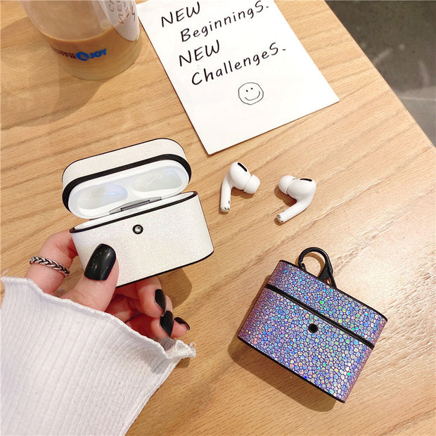 Coque Luxe Brillante pour AirPods – Motif Écailles Glamour | Compatible Apple