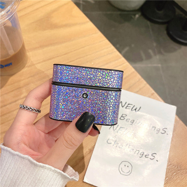 Coque Luxe Brillante pour AirPods – Motif Écailles Glamour | Compatible Apple