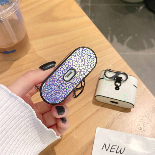 Coque Luxe Brillante pour AirPods – Motif Écailles Glamour | Compatible Apple