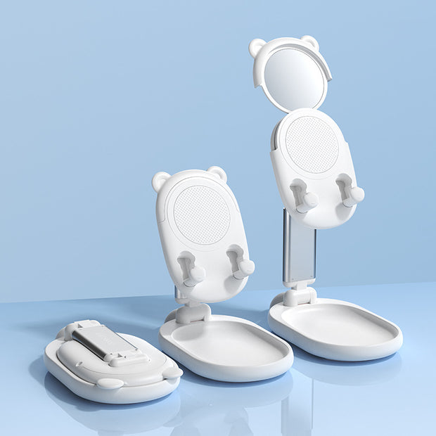 Support Téléphone/Tablette avec Miroir – Pratique &amp; Élégant