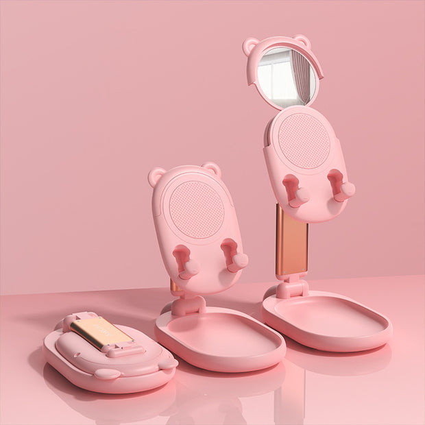 Support Téléphone/Tablette avec Miroir – Pratique &amp; Élégant
