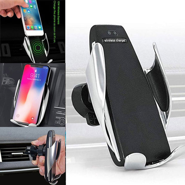 Chargeur Sans Fil Voiture S5 – Recharge &amp; Navigation en Toute Simplicité