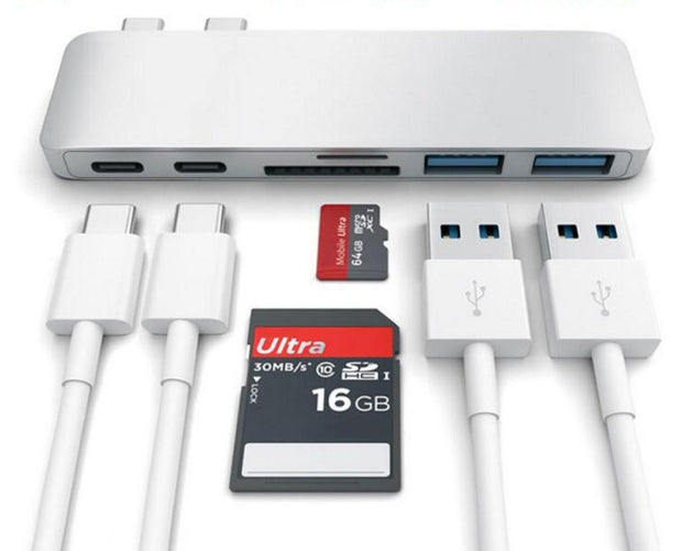 Hub USB-C SD/TF + Power Delivery – Compact &amp; Ultra Pratique