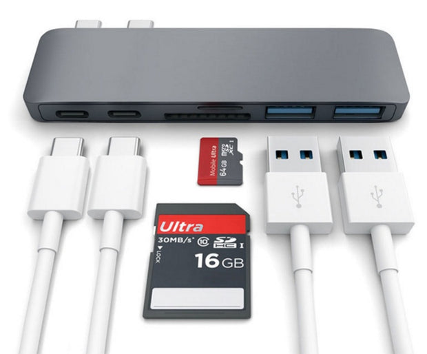 Hub USB-C SD/TF + Power Delivery – Compact &amp; Ultra Pratique