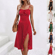 Robe Longue à Pois – Élégance d’Été &amp; Légèreté Séduisante