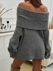 Pull Tricoté à Épaules Dénudées – Chic Décontracté &amp; Confort Douillet