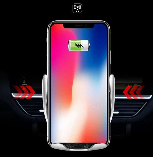 Chargeur Sans Fil Voiture S5 – Recharge &amp; Navigation en Toute Simplicité