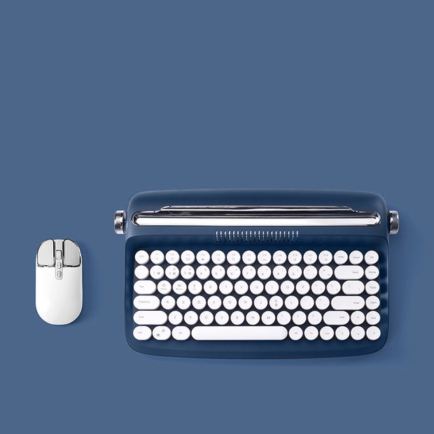 Clavier + Souris Bluetooth Rétro – Style Vintage, Confort Moderne