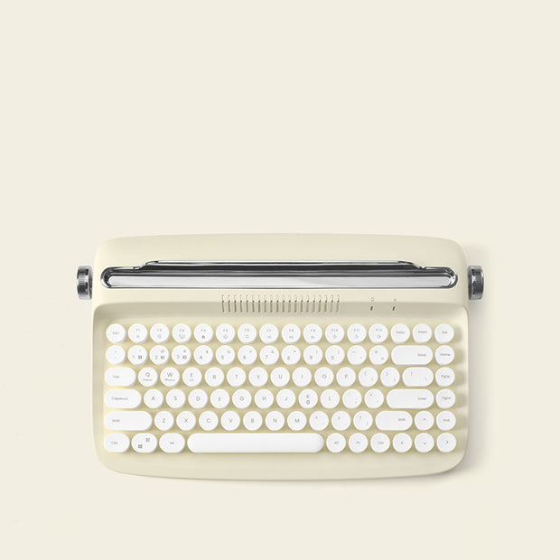 Clavier + Souris Bluetooth Rétro – Style Vintage, Confort Moderne