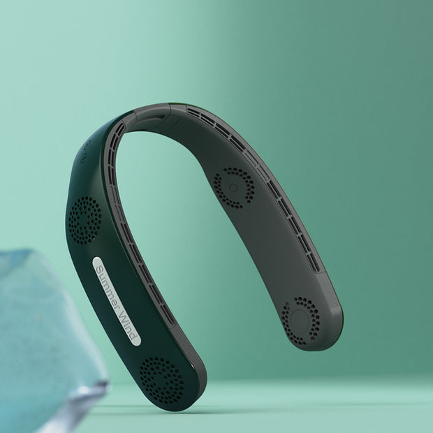 Ventilateur Tour de Cou Sans Pales – Fraîcheur Portable à 360°