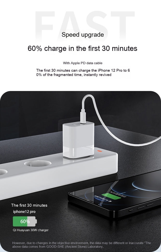 Chargeur Mural 30W USB-C (GaN) – Puissance Compacte &amp; Ultra Rapide