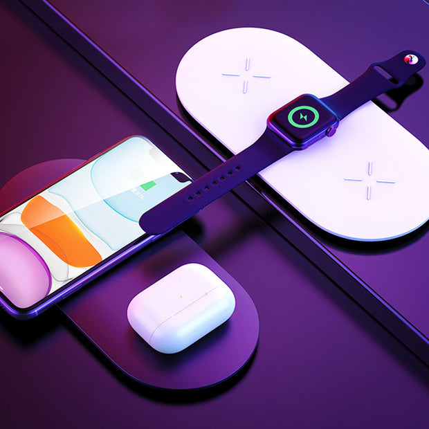 Station de Charge Sans Fil 3-en-1 – Rapide &amp; Pratique