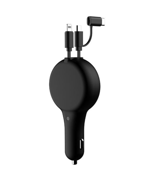 Chargeur Voiture Rétractable – Recharge Rapide & Sans Encombrement