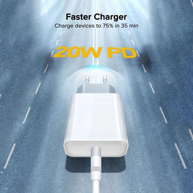 Chargeur USB-C 20W – Puissance Rapide &amp; Format Mini